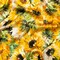 1 Yard Yellow and Green Sunflowers Digitally Printed Painterly Silk Charmeuse Fabric 55 inch Width
